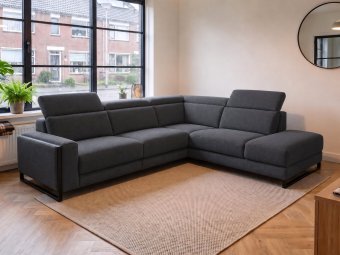 Hoekbank Meppel in antraciet – kleurimpressie
