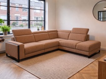 Hoekbank Meppel in cognac – kleurimpressie