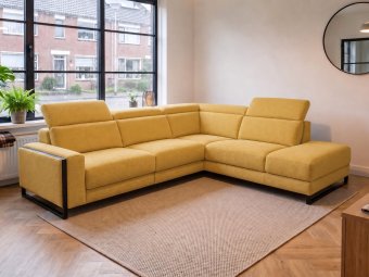 Hoekbank Meppel in geel – kleurimpressie