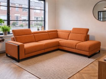 Hoekbank Meppel in oranje – kleurimpressie