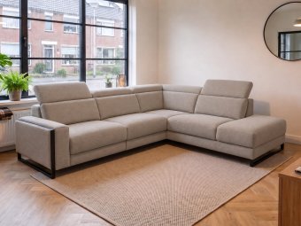 Hoekbank Meppel in taupe – kleurimpressie