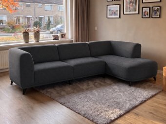 Hoekbank Niehove in antraciet – kleurimpressie