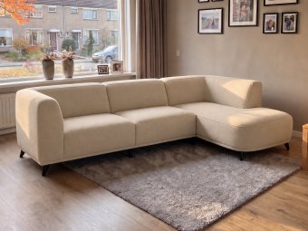 Hoekbank Niehove in beige – kleurimpressie