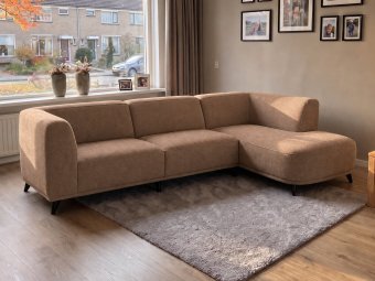 Hoekbank Niehove in bruin – kleurimpressie