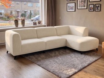 Hoekbank Niehove in creme – kleurimpressie