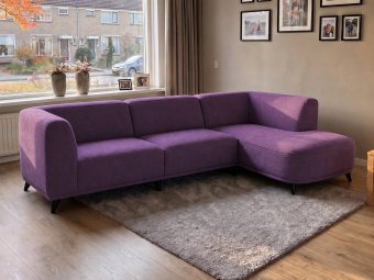 Hoekbank Niehove in paars – kleurimpressie