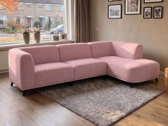Hoekbank Niehove in roze – kleurimpressie