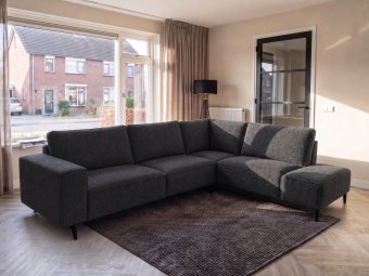 Hoekbank Nieuwegein  in antraciet – kleurimpressie