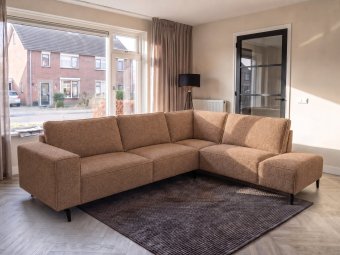 Hoekbank Nieuwegein  in bruin – kleurimpressie