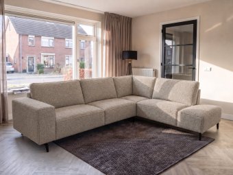 Hoekbank Nieuwegein  in taupe – kleurimpressie