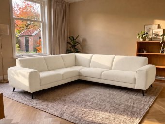 Hoekbank Zwolle in creme – kleurimpressie
