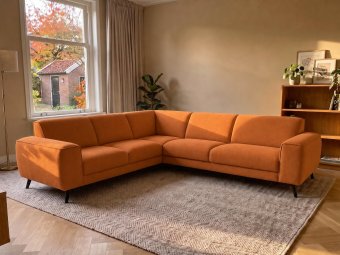Hoekbank Zwolle in oranje – kleurimpressie