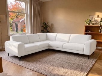 Hoekbank Zwolle in wit – kleurimpressie