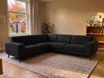 Hoekbank Zwolle in zwart – kleurimpressie
