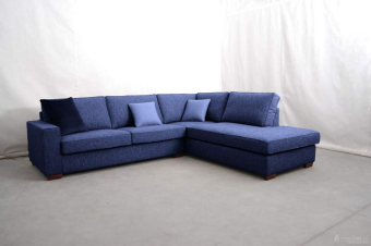 Blauwe hoekbank Frederiksoord 170cm – A-meubel