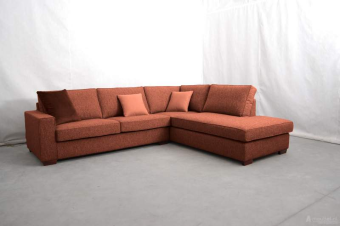 Cognac hoekbank Frederiksoord 241cm – A-meubel