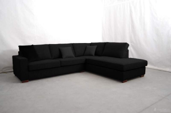 Zwarte hoekbank Frederiksoord 170cm – A-meubel