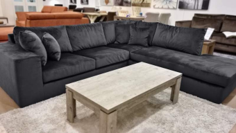 Antraciet hoekbank Loenen 246cm – A-meubel