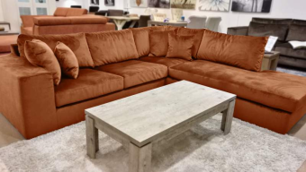 Cognac hoekbank Loenen 246cm – A-meubel