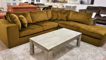 Gele hoekbank Loenen 246cm – A-meubel