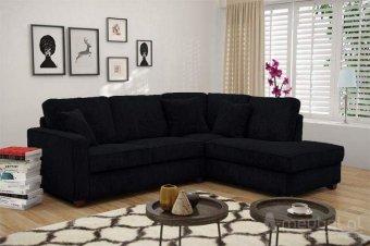 Zwarte hoekbank Groningen 159cm – A-meubel