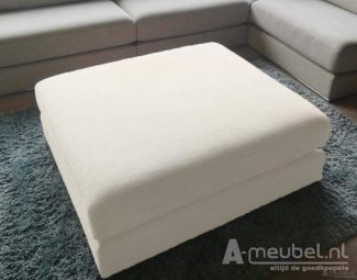 Witte hocker Amersfoort Pouffe 103x75cm – A-meubel