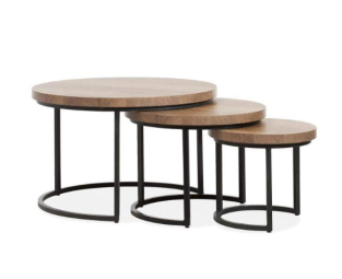 Salontafel Houten Set van 3 40cm