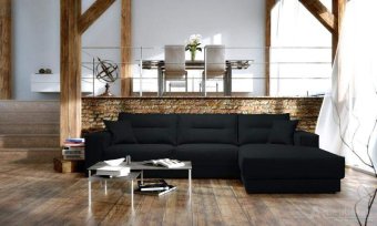 Zwarte loungebank Venray 272cm – A-meubel