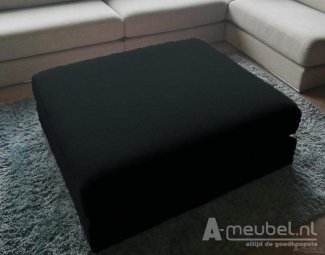 Zwarte hocker Amersfoort Pouffe 103x75cm – A-meubel