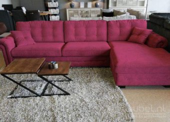 Roze loungebank Groenveld 252cm – A-meubel