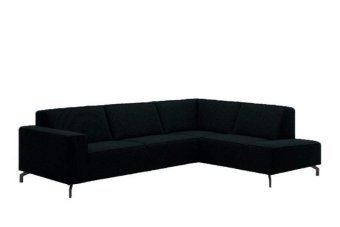Zwarte hoekbank Ter Aar 269cm – A-meubel