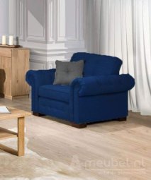 Blauwe fauteuil Groenveld 187cm – A-meubel