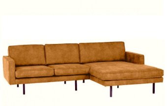 Cognac loungebank Julianadorp 255cm – A-meubel