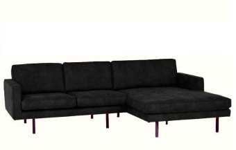 Zwarte loungebank Julianadorp 255cm – A-meubel