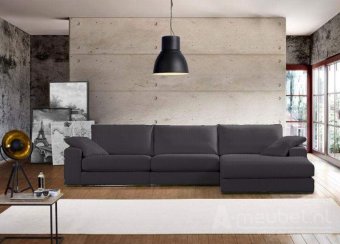 Antraciet loungebank Amersfoort 294cm – A-meubel