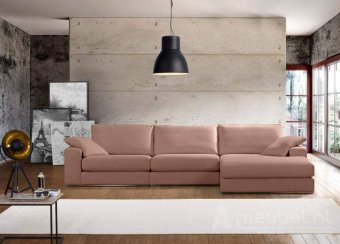 Cognac loungebank Amersfoort 303cm – A-meubel