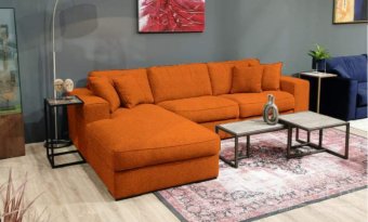 Cognac loungebank Berlicum 270cm – A-meubel