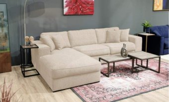 Creme loungebank Berlicum 265cm – A-meubel