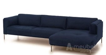 Blauwe loungebank Bern 256cm – A-meubel