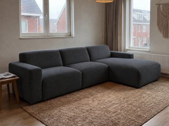 Loungebank Delft in antraciet – kleurimpressie