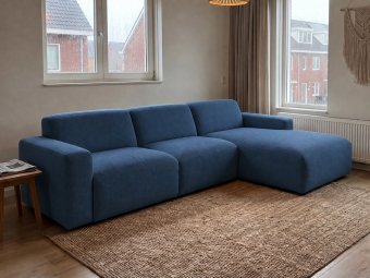 Loungebank Delft in blauw – kleurimpressie
