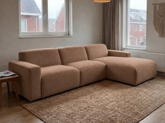 Loungebank Delft in bruin – kleurimpressie