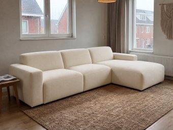 Loungebank Delft in creme – kleurimpressie