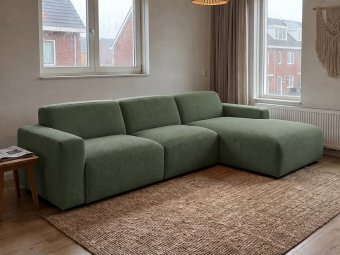 Loungebank Delft in groen – kleurimpressie