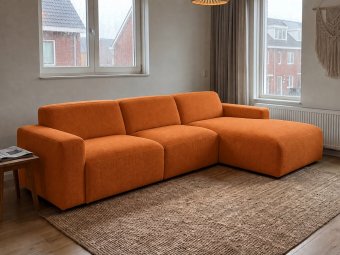 Loungebank Delft in oranje – kleurimpressie