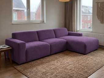 Loungebank Delft in paars – kleurimpressie