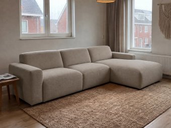 Loungebank Delft in taupe – kleurimpressie