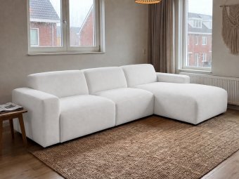 Loungebank Delft in wit – kleurimpressie