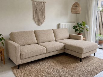 loungebank eindhoven in beige – kleurimpressie