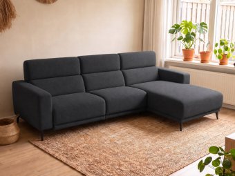 Loungebank Enschede in antraciet – kleurimpressie